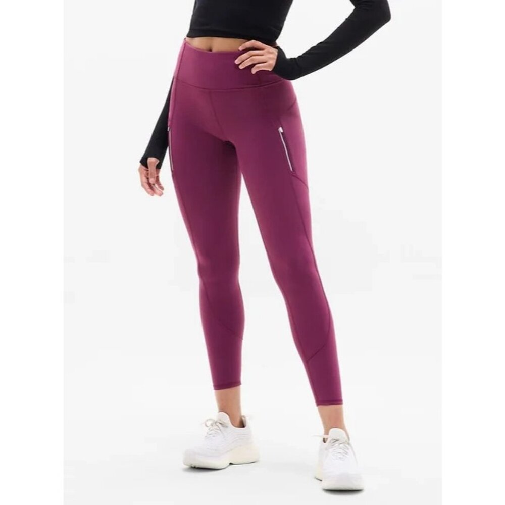 New Athleta S Rainier High Rise Legging Plum Purple Small Regular